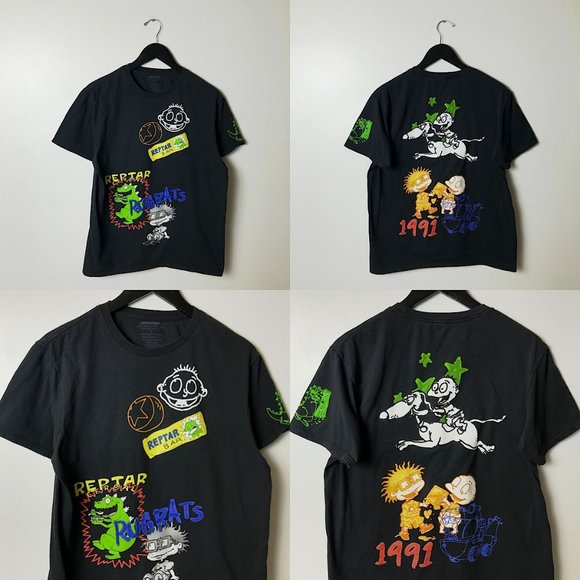 Nickeledeon T Shirt Rugrats Cartoon Characters Double Sided Graphic Tee L - Picture 14 of 14